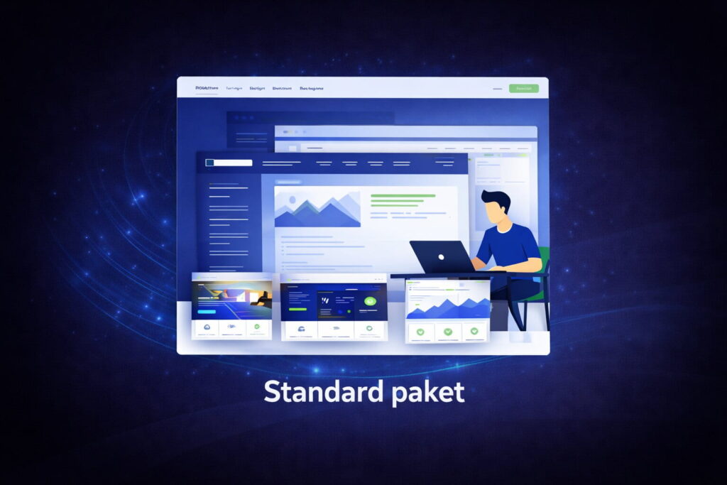 Standard paket – profesionalni biznis sajt sa više sekcija, prilagođen mobilnim uređajima