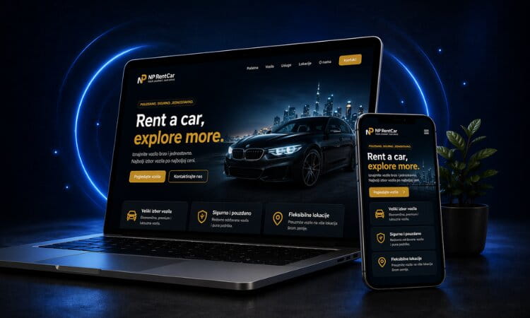 Izrada web stranica – prikaz responzivnog dizajna na laptopu i mobilnom telefonu