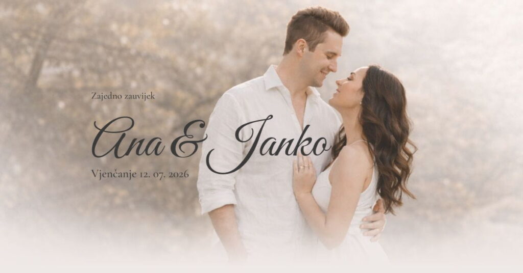 blush garden - digitalne pozivnice za vjenčanje
