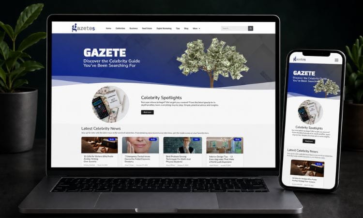 Responzivna web-stranica prikazana na prijenosnom računalu i mobilnom telefonu - moderan dizajn za mala poduzeća